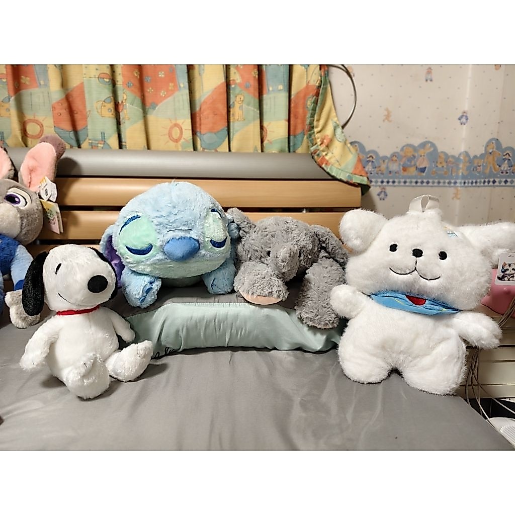 [พร้อมส่ง] ตุ๊กตา Stitch นอน ตัวใหญ่ / ช้างเกาะหลัง/ กระเป๋าเป้ Maltese / Snoopy