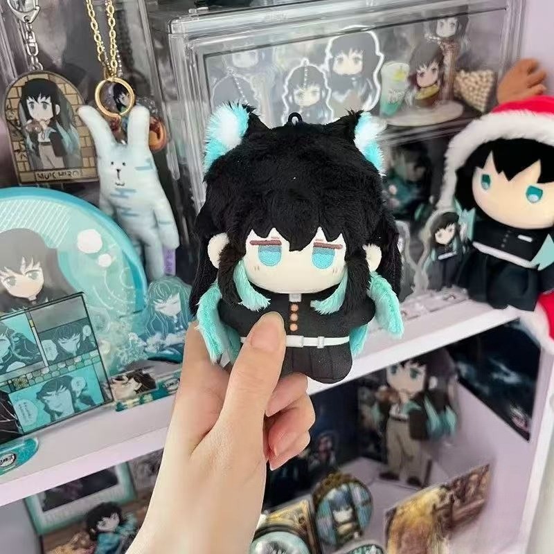 Demon Slayer Muichiro Tokito Nunu ตุ๊กตาตุ๊กตา 10 ซม.มิ้นท์หูแมวนุ่มอะนิเมะตุ๊กตาจี้สําหรับนักสะสมสอ