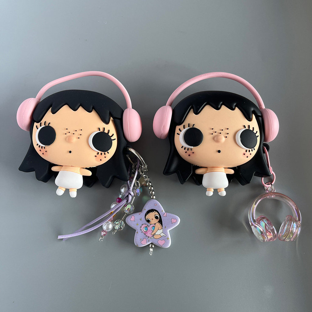 น่ารักการ์ตูนเพลงสาวสําหรับ Freeclip2 หูฟังสําหรับ freebuds se2/se3 5i 6i 7i ซิลิโคนปลั๊กฝุ่น pro3 soft case drop case buds8 pro