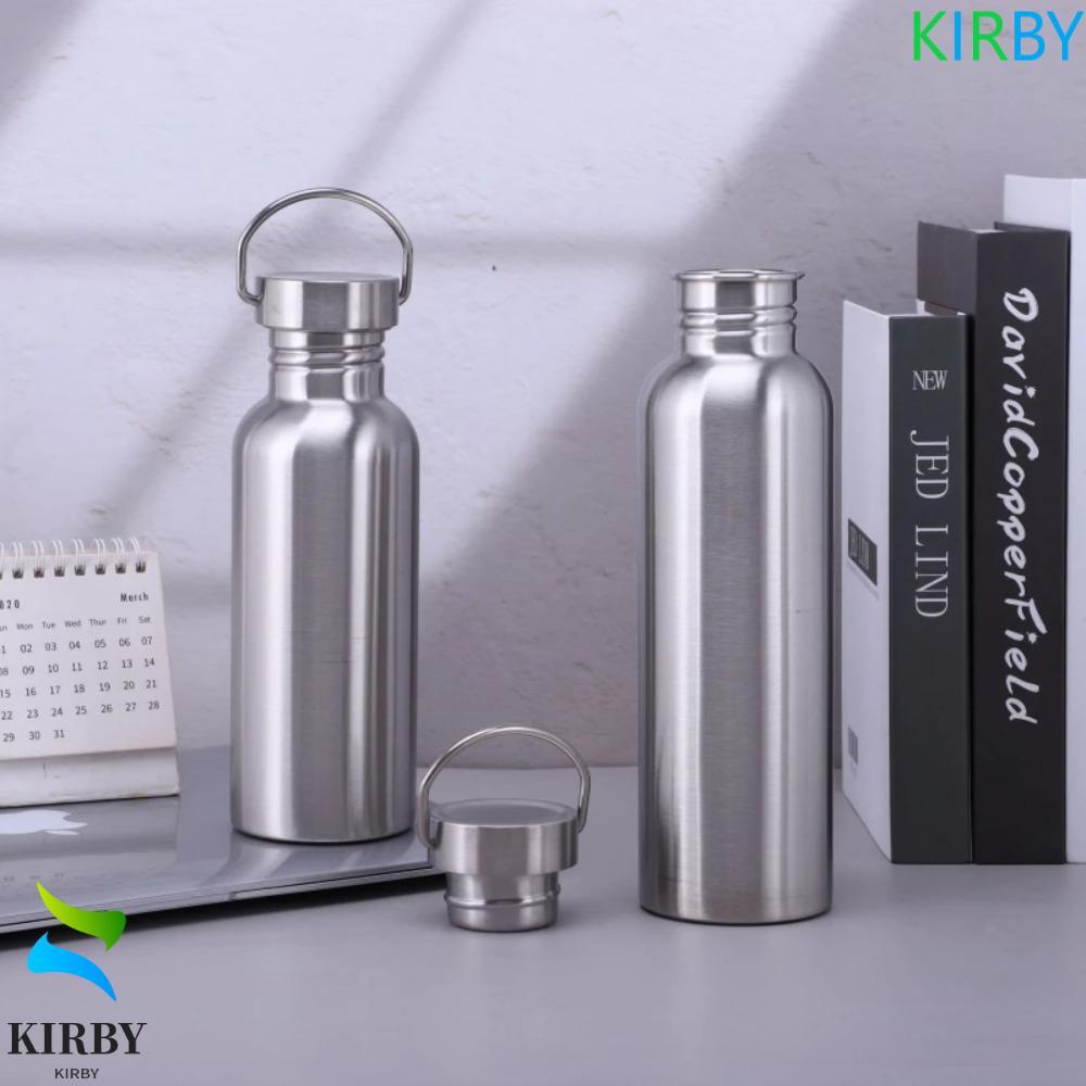 KIRBY ขวดน้ําขี่จักรยาน, Anti-fall 1000ml/750ml/500ml/350ml สแตนเลสสตีลขวดจักรยาน,แบบพกพาชั้นเดียวทนทานพร้อมที่จับ Drinkware เดินป่า