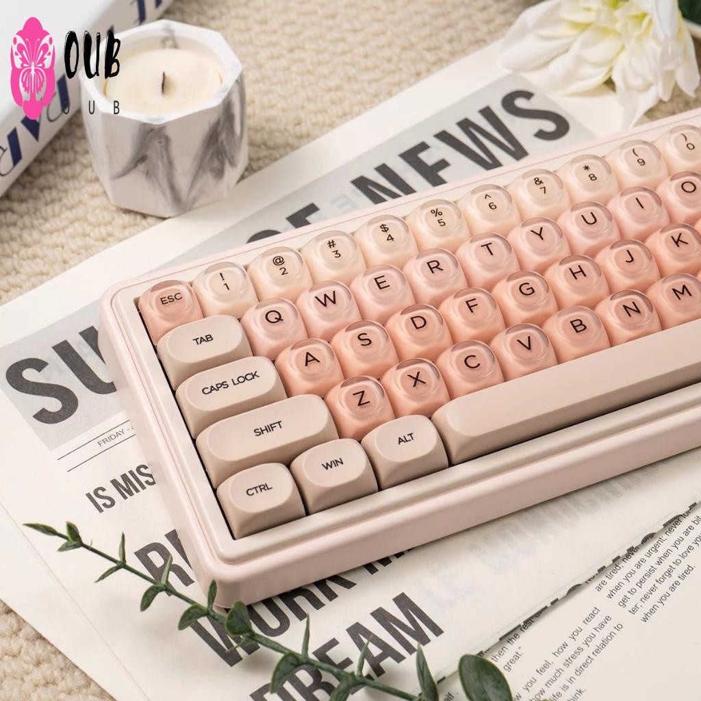 Moa Profile PBT Doubleshot Jelly Keycap Set - โปร่งใสสําหรับคีย์บอร์ดเชิงกล MX