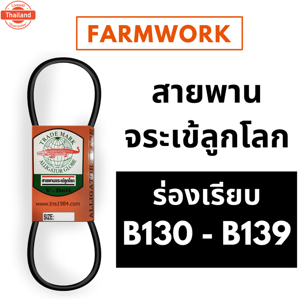 จระเข้ลูกโลก สายพาน B ร่องเรีย B130 B131 B132 B133 B134 B135 B136 B137 B138 B139 130 131 132 133 134