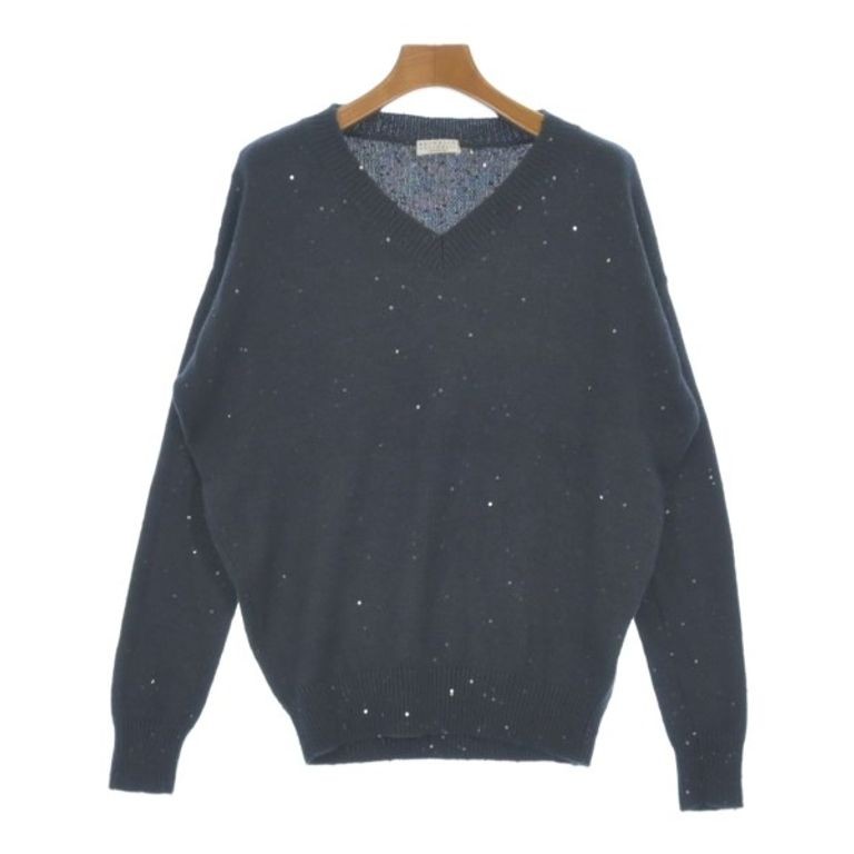 Brunello Cucinelli Nell Sweater Knit Women navy Direct from Japan Secondhand