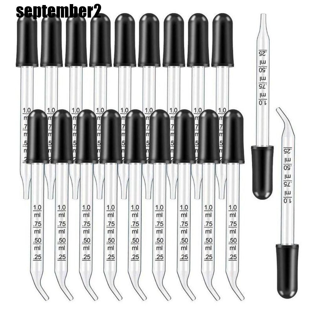 SEPEMBER Scale Dropper 1ml 7 ชิ้นน้ํามันหอมระเหย Dropper น้ํามันขวดฟาง Scaled Dropper Transfer เคมี 