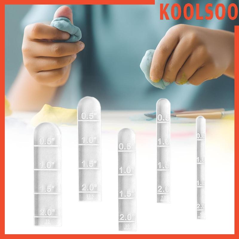 [Koolsoo] 5 ชิ้น Clay s ไม้บรรทัดอะคริลิคไม้บรรทัดขนาดใสน้ําหนักเบา h คู่มือเครื่องมือสําหรับต่างหูส