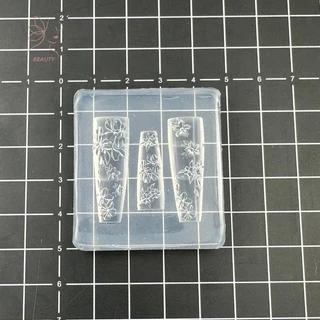[maybeauty] ดอกไม้โซ่ลูกไม้ฝรั่งเศส 3D แม่พิมพ์อะคริลิคหงส์ตกแต่งเล็บ DIY ซิลิโคนตกแต่งเล็บแม่แบบเล็บเครื่องมือแม่พิมพ์ {TH}