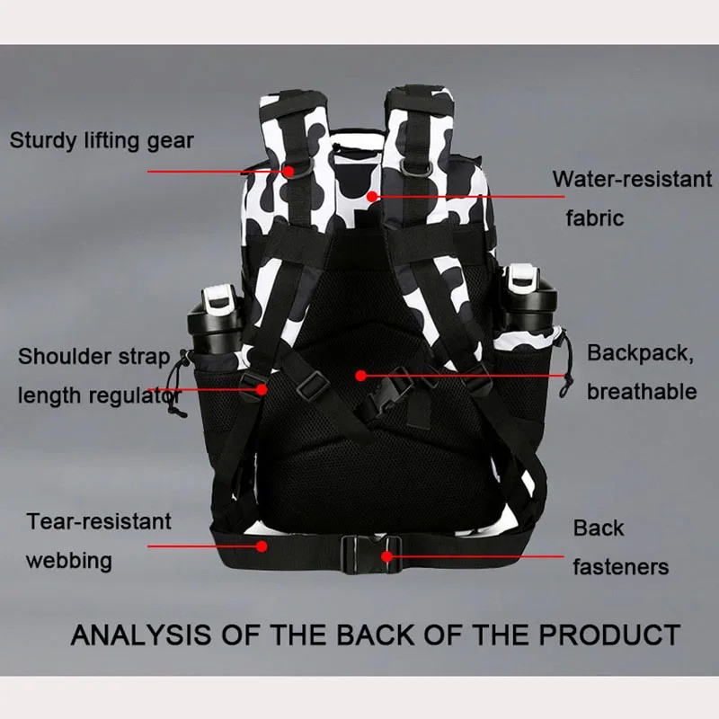 [Legend7] 25/35/45ล กระเป๋าเป้สะพายหลังยุทธวิธีสําหรับผู้ชายผู้หญิงนักกีฬากันน้ํายิมกระเป๋ากลางแจ้งเดินทางเดินป่า ร แย่ พร้อมที่วางขวด - รูปที่ 3