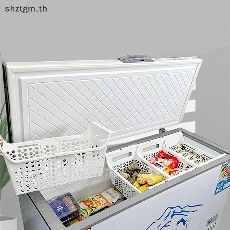 SHZTGM Chest Freezer ตะกร้าชั้นเก็บ 60-100 ปอนด์ตู้เย็น Organizer