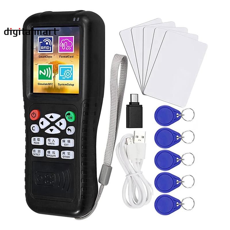 โปรแกรมเมอร์การ์ดอัจฉริยะ RFID หลายความถี่, เครื่องอ่าน RFID นักเขียนซ้ํา, เครื่องอ่าน, ถอดรหัสการ์ดเข้ารหัส