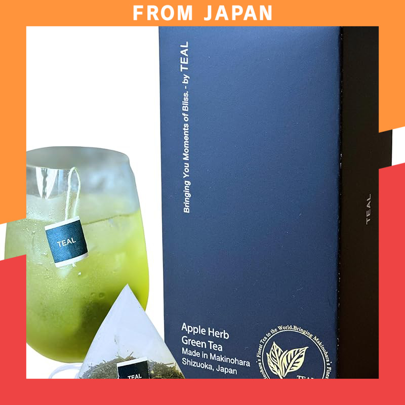 TEAL (ティール) Premium Japanese Tea Variety Pack - 20 Tea Bags of Green Tea, Genmaicha, and Apple Herb 