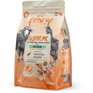 Pramy Supreme อาหารเม็ดแมว เกรดพรีเมี่ยม สำหรับแมวทุกช่วงวัย (ขนาดใหม่ ถุงซิปล็อค) ขนาด 1-1.2 กิโลกรัม