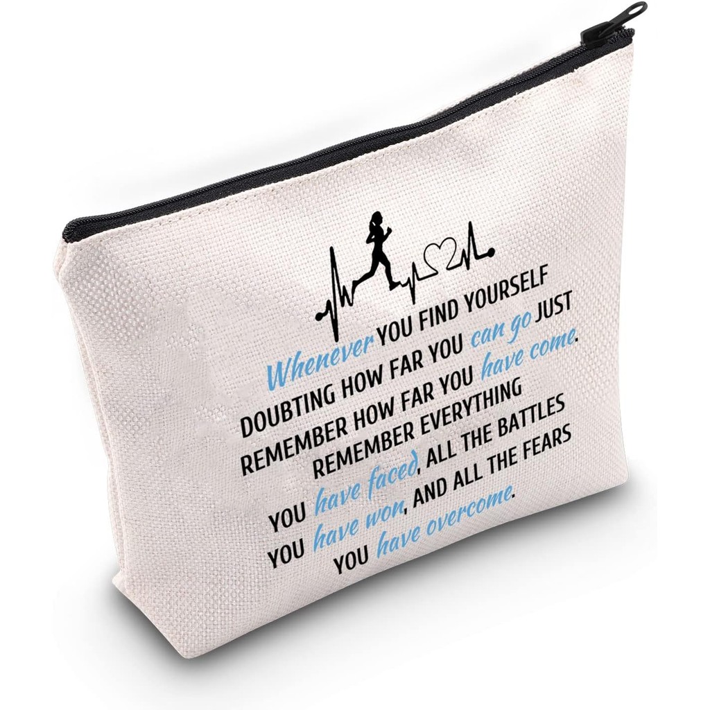 ZJXHPO Running Gift Runner Inspiration Gift Marathon Runner Zipper Pouch Makeup Bag (WHE-Running) HM