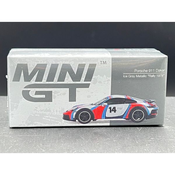 MINIGT Porsche 911 Dakar Ice Grey Metallic "Rally 1974"