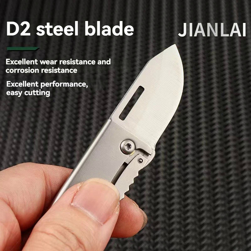 Mini Folding Knife Stainless Steel Box Opening Knife D2 Steel Cannon Portable Sharp Folding Knife Ke