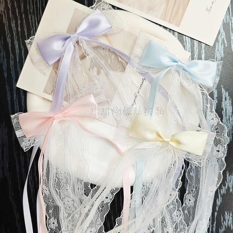 โบว์แฮนด์เมดยาวลอยสินค้ากึ่งสําเร็จรูปใหม่ DIY กิ๊บผมกระเป๋าครอบศีรษะถุงเท้าเสื้อผ้าอุปกรณ์เสริม