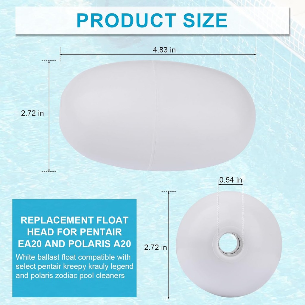 GDW A20 Float Head สําหรับ Polaris Float Head Replacement ใช้งานร่วมกับ Polaris 180 280 380 Pool Vac