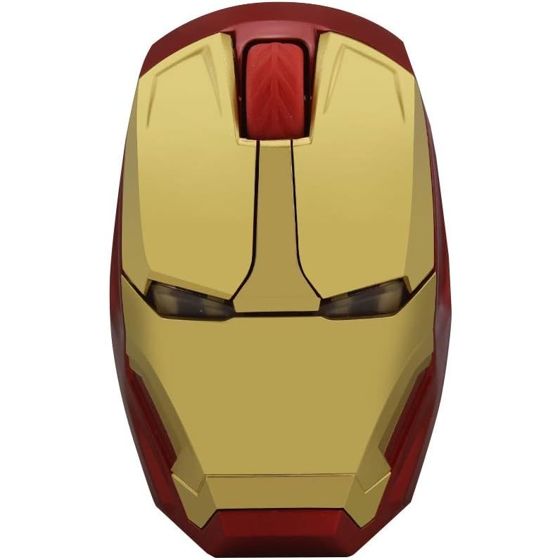 เมาส์ไร้สาย Iron Man 2.4G เมาส์คอมพิวเตอร์ออปติคัลสําหรับแล็ปท็อปเดสก์ท็อป PC Mac (สีทอง) 8IP0