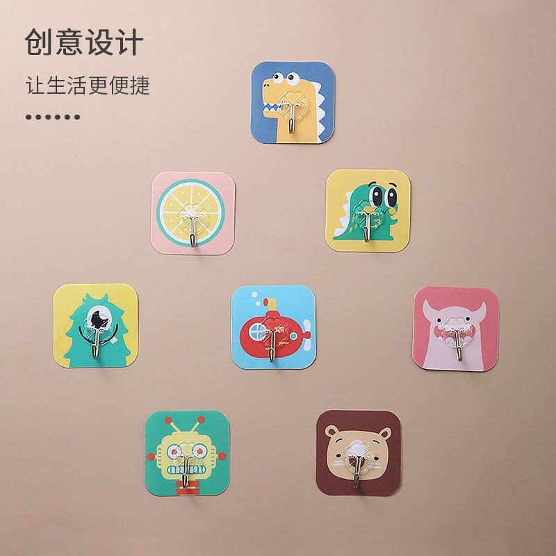 JG挂钩免打孔自粘强力粘钩墙上粘贴收纳挂衣钩厨房挂勾家用卡通钩子JG Hook Punch-free Self-adhesive Strong Adhesive Hook Wall20250905
