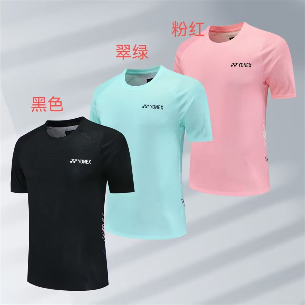 เสื้อกีฬาสีดําแห้งเร็ว - สําหรับแบดมินตัน ยิม & วิ่ง | Mens & Womens Moisture Wicking Top 0111