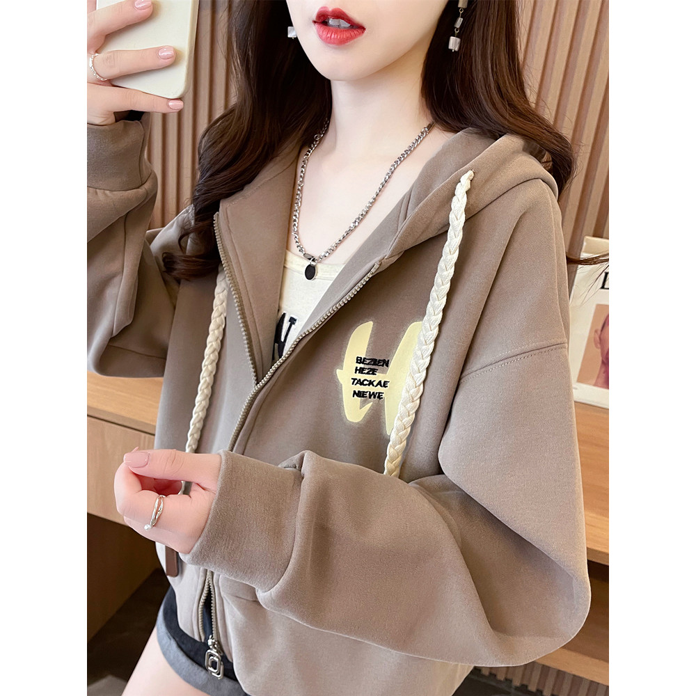 เสื้อแขนยาวmc uniqlo official store เสื้อคลุมมีฮู้ดสำหรับคนตัวเล็กต้นฤดูใบไม้ร่วงเสื้อสเวตเตอร์คาร์ด