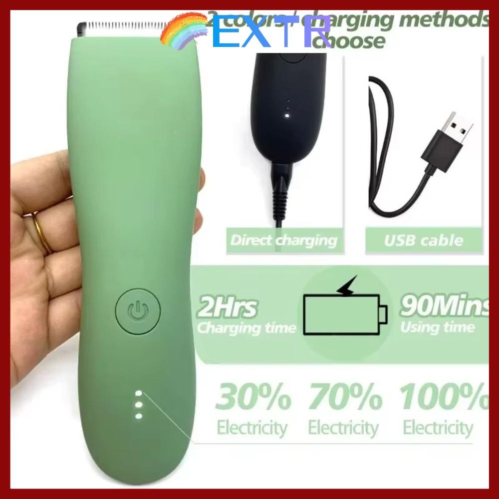EXTR เครื่องดันตัดผมไฟฟ้า, ที่กันจอนร่างกายผู้ชายไฟฟ้าแบบชาร์จไฟได้กันน้ํา, เครื่องโกนหนวด Professiona IPX7 เครื่องตัดขนกรูมมิ่ง