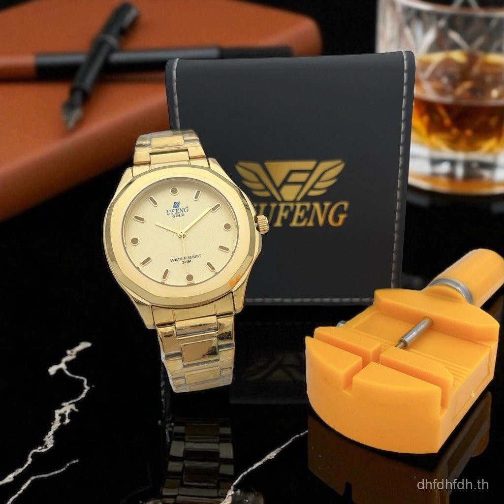 Xufeng Watch Original Gold Line Mens Waterproof 100m Fashion Luxury Gift Box TG1003