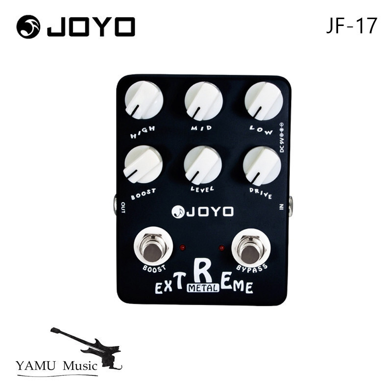 JOYO JF17 EXTREME โลหะเหยียบ Distortion เหยียบผลกําไรสูง Overdrive Pedal สําหรับกีตาร์ไฟฟ้าเบส True 