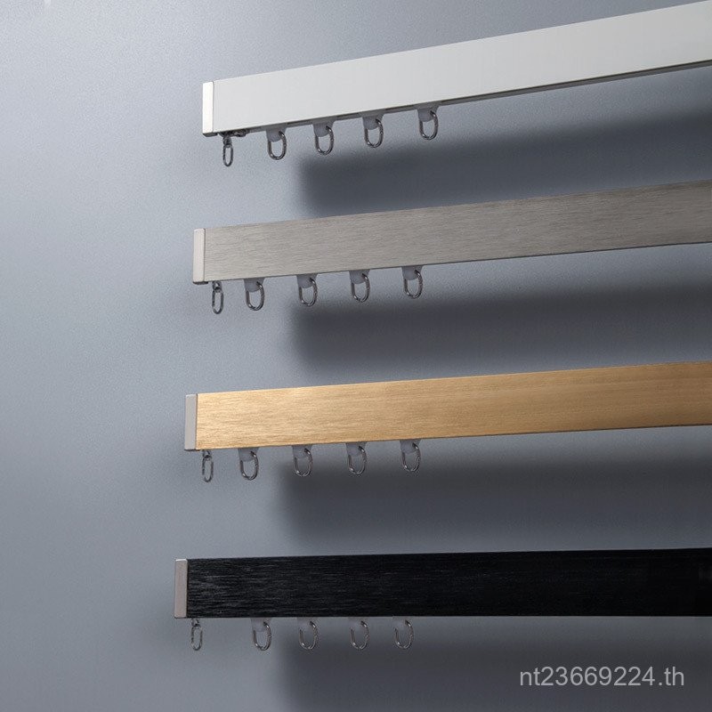 Double-Layer Top Rail ติดผนัง Sugar Cube รางสไลด์แบน Zhishang สไลด์ผ้าม่าน Track Pulley แปรงผ้าม่าน