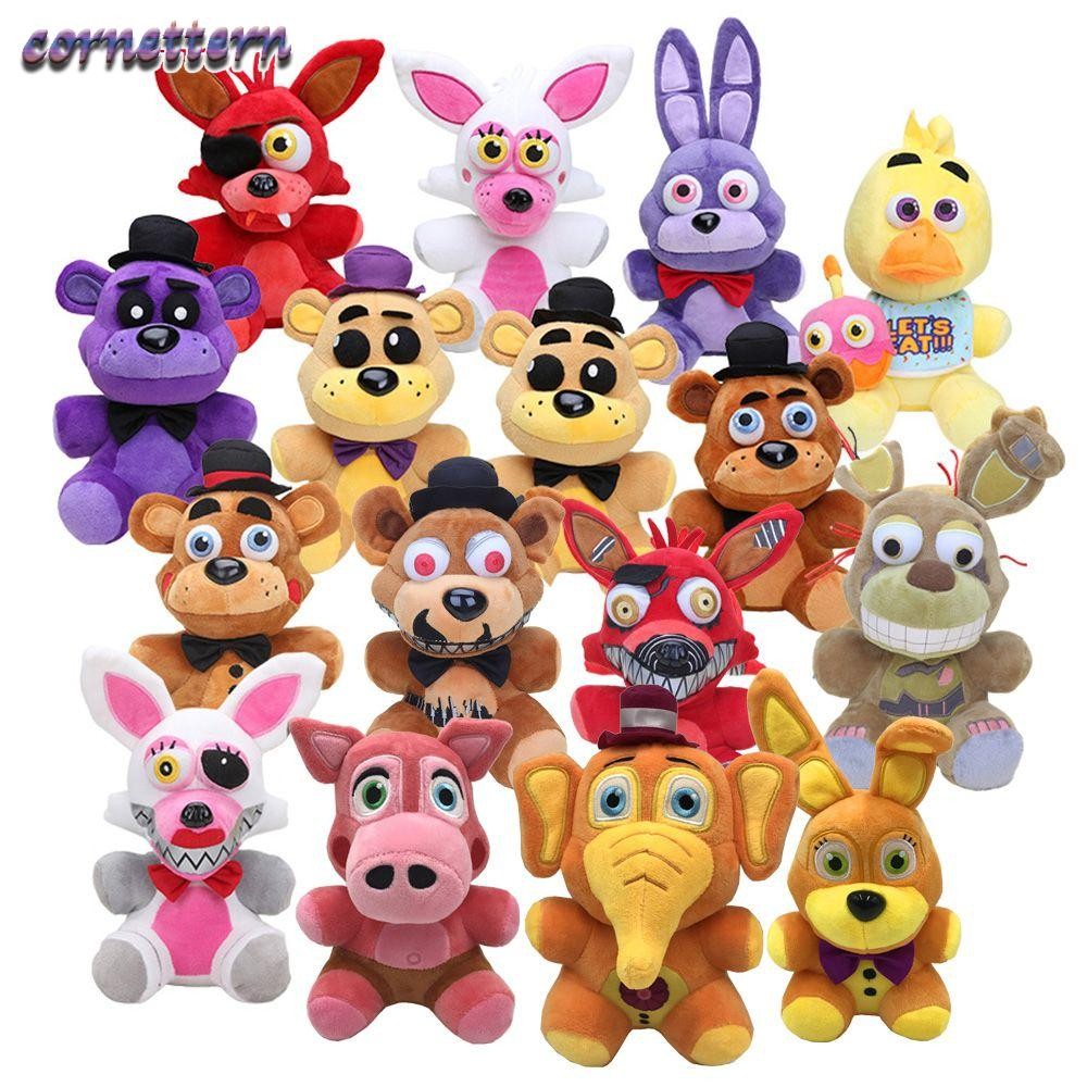 CORAME FNAF ของเล่นตุ๊กตาการ์ตูนตกแต่งห้อง Kawaii Fazbear ของเล่น