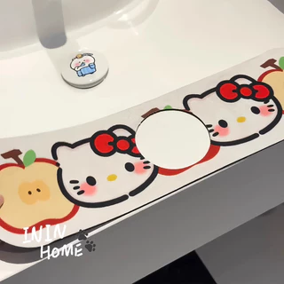 2 ชิ้น cute cat Water Absorption Pad เคาน์เตอร์ Splash-proof ท่อระบายน้ําห้องน้ําอุปกรณ์ครัว