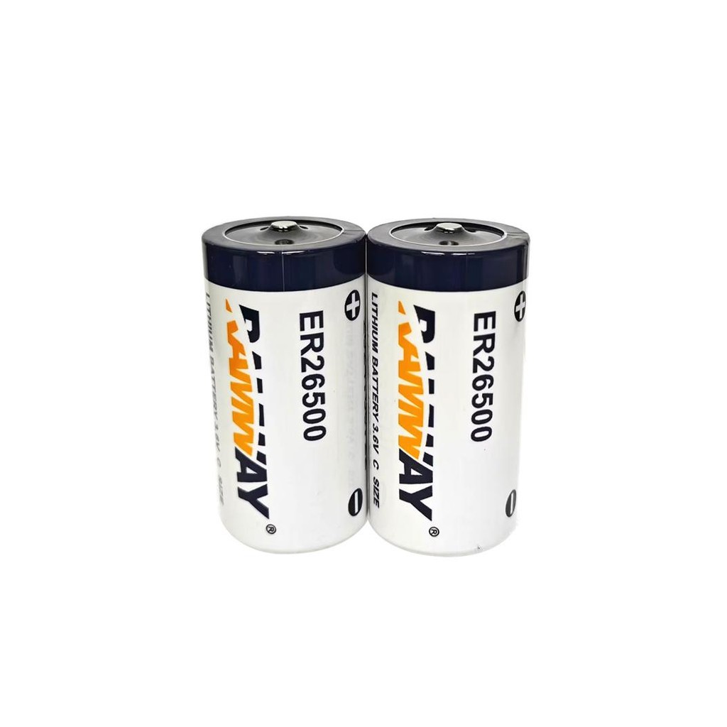 Ruiyi ER26500 เบอร์ 2 C ประเภทแบตเตอรี่ 3.6V Flow Meter PLC การเขียนโปรแกรมเครื่องวัดแก๊สเครื่องวัดน