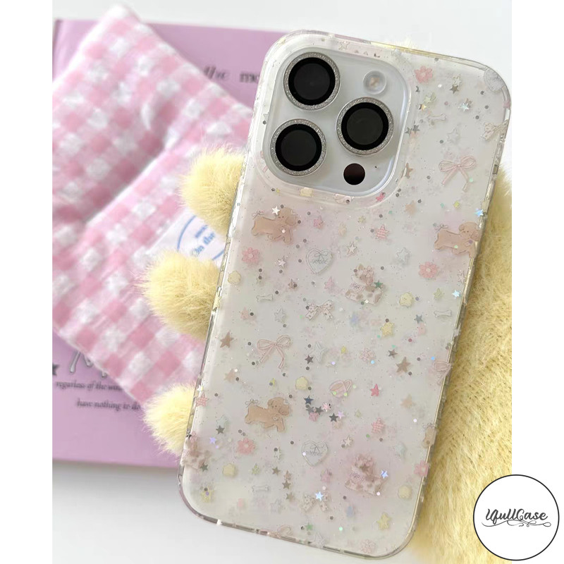 เคสไอโฟน 11 13 15 สำหรับ IPhone 15Plus 13 15 11 16 14 12 Pro Max 16Plus 14Plus ทวิงเคิลสตาร์ เลิฟด็อก IMDปกอ่อน
