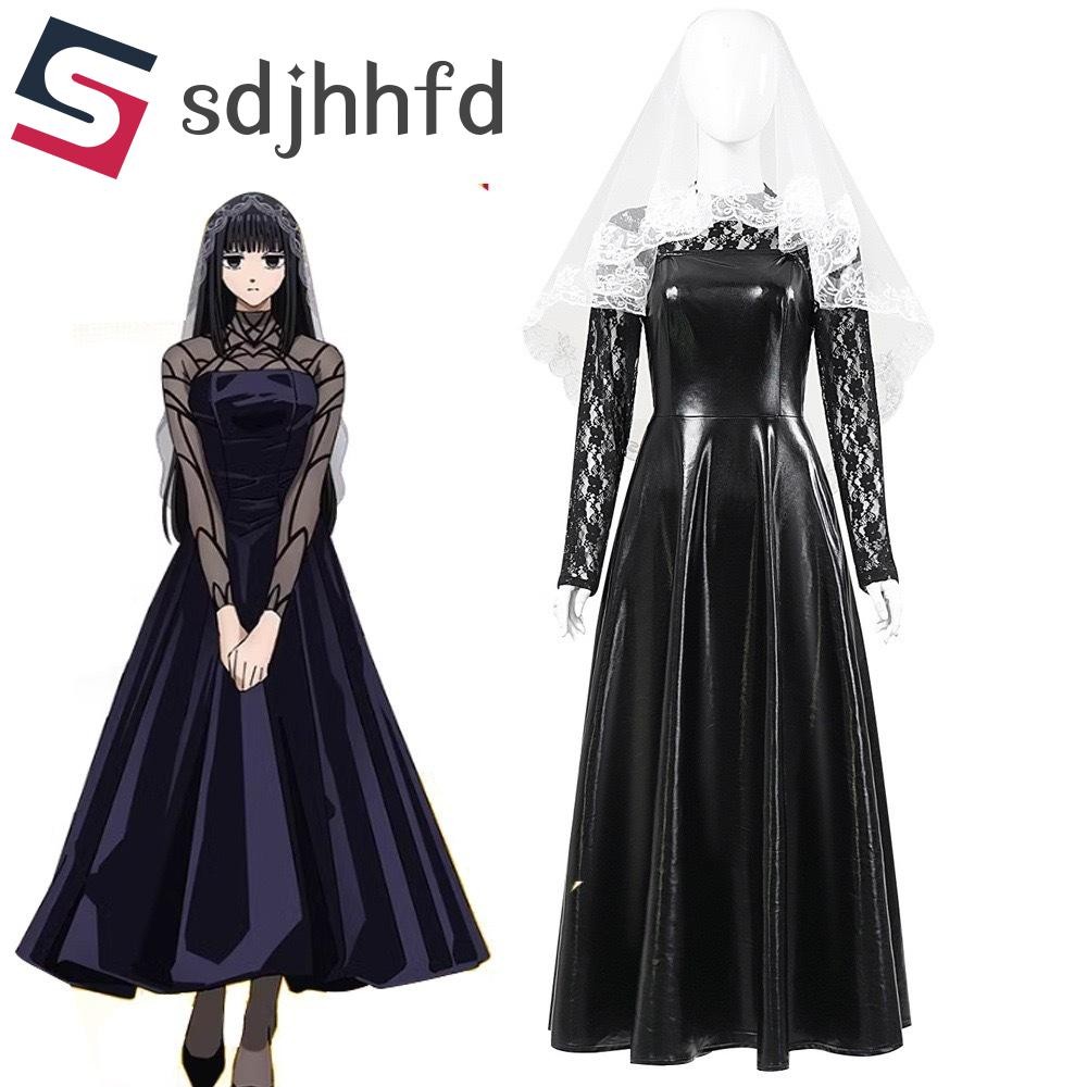 ชุดคอสเพลย์ Osaragi เดรสลูกไม้สีดำ