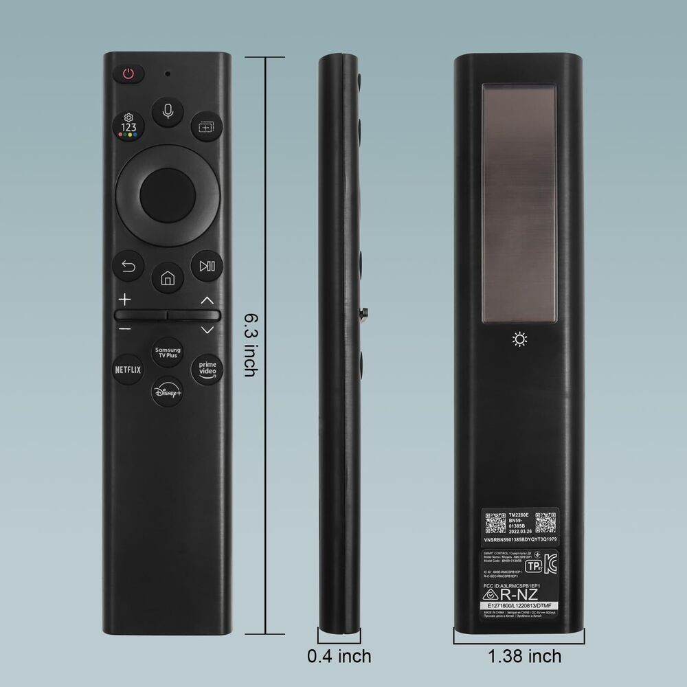 เปลี่ยน BN59-01385A พลังงานแสงอาทิตย์เสียงรีโมทคอนโทรลสําหรับ Samsung สมาร์ททีวี 4k Q6F -Q7F -Q7C -Q