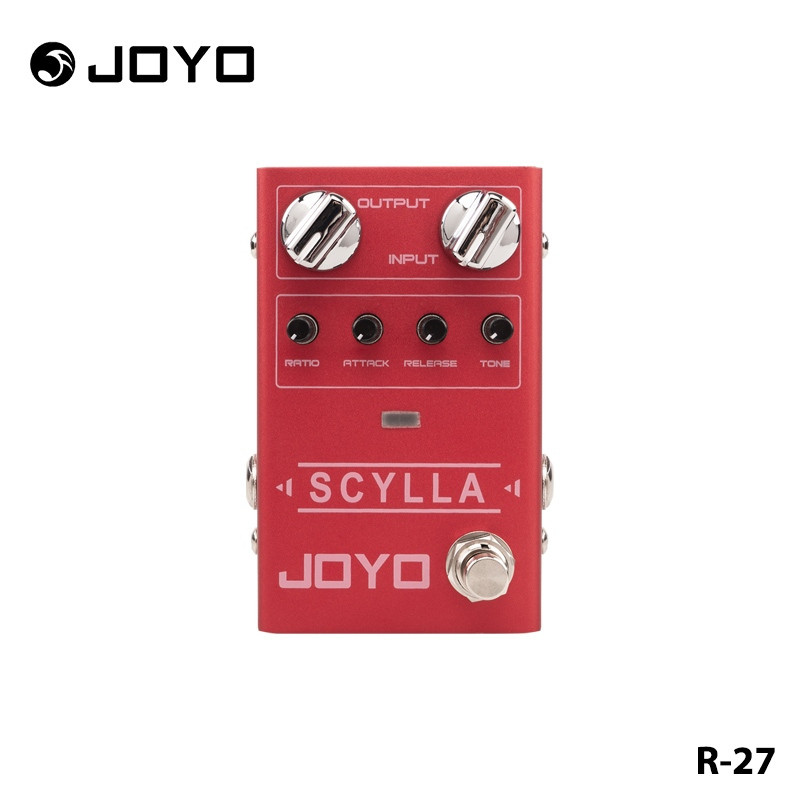 Joyo R-27 SCYLLA กีตาร์เบสเอฟเฟกต์เหยียบพร้อมลูกบิดบีบอัดเสียงต่ําและไดนามิกสูงสําหรับกีตาร์ไฟฟ้าเบส
