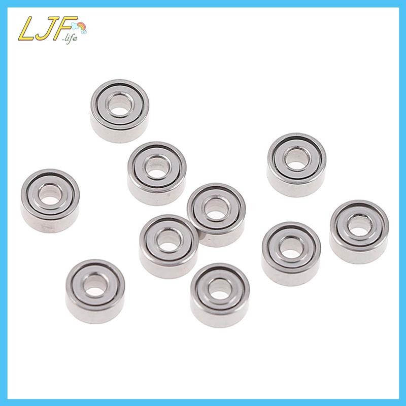 LJF 10 ชิ้น 681XZZ 1.5x4x2 มิลลิเมตรเปิดแบริ่งขนาดเล็ก ball mini hand bearing spinner TH