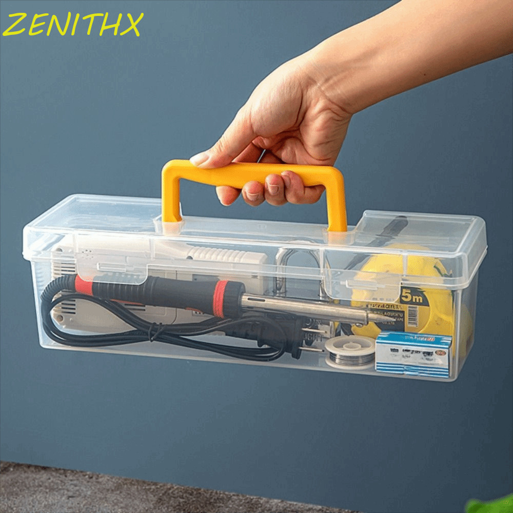 Zenithx กล่องเครื่องมือฮาร์ดแวร์, กล่องสกรูเก็บของใสความจุขนาดใหญ่, สกรู กล่องเก็บเครื่องมือพลาสติก PP มัลติฟังก์ชั่นทนต่อแรงกระแทก ส่วนประกอบอิเล็กทรอนิกส์