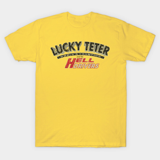 เสื้อยืด Vintage Lucky Teter and His Hell Drivers 1936 T-Shirt แท้ Cotton 100% เสื้อกีฬา แฟชั่น