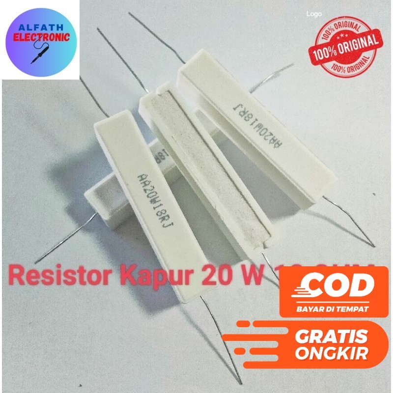 18OHM 20WATT CHALK RESISTOR R 20W CHALK RESISTOR 18 OHM 20 วัตต์คุณภาพที่ดีดั้งเดิม