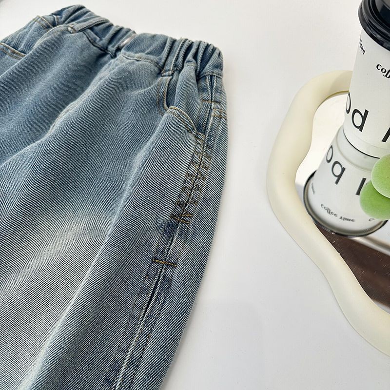 กางเกงยีนส์เด็กสไตล์ใหม่สำหรับเด็กชาย ไซส์หลากหลาย เปิดได้ง่าย - รูปที่ 6