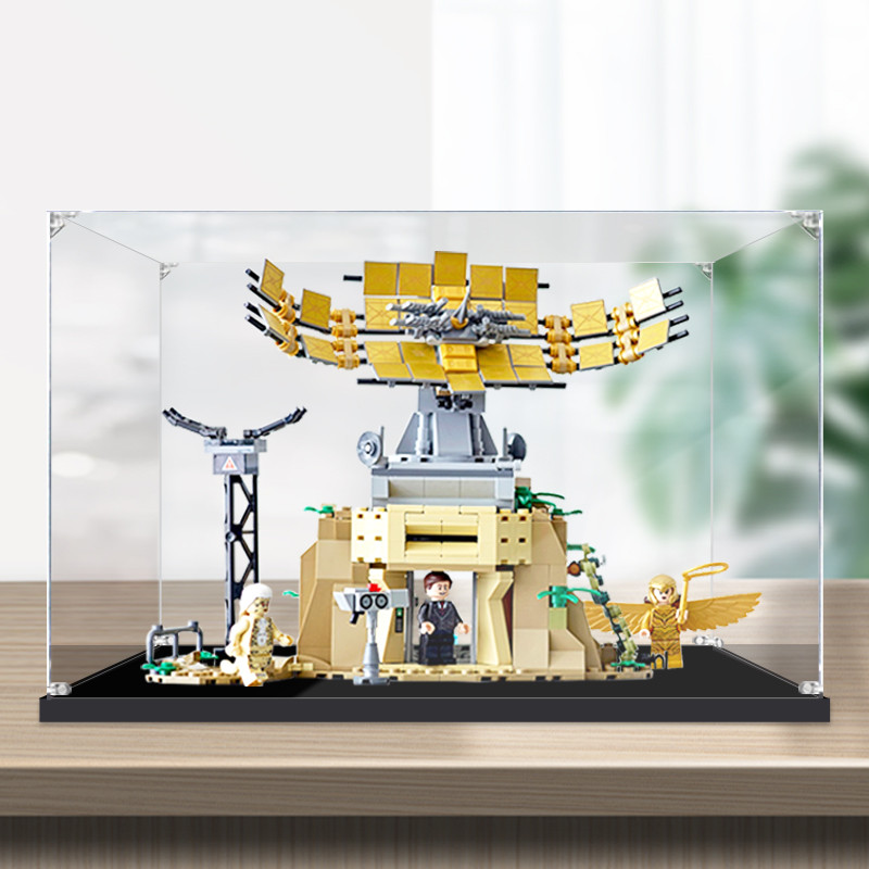 [กล่องแสดงโปร่งใส] กล่องแสดงอะคริลิคเหมาะสําหรับ Lego Wonder Woman Battle Leopard Woman Chase 76157 