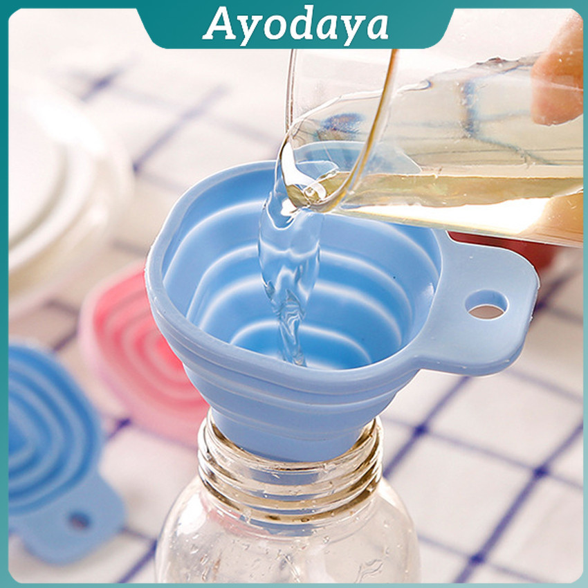 Ayo กรวยซิลิโคน พับเก็บประหยัดพื้นที่ พกพาสะดวก Silicone funnel