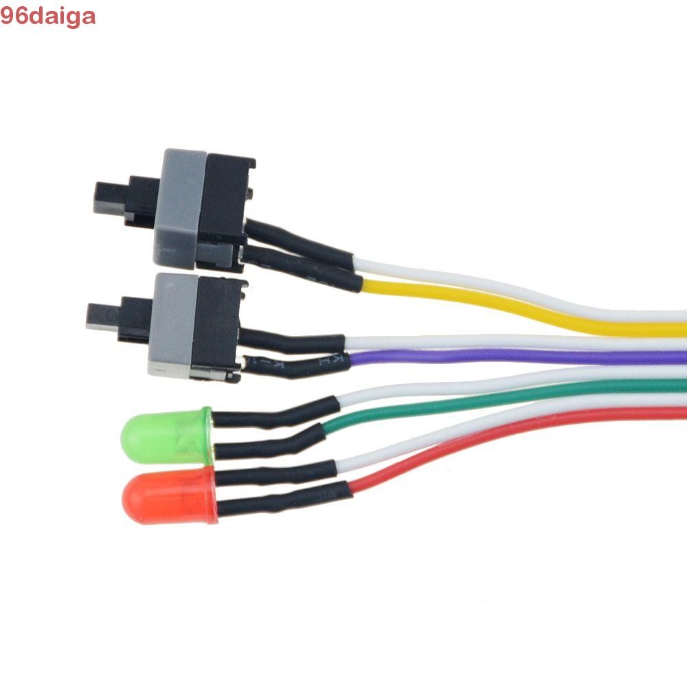 DAIGA PC Power Reset Switch Dual Switch Slim Power Cord Original On Off Reset เปิด/ปิด/รีเซ็ตพร้อมไฟ