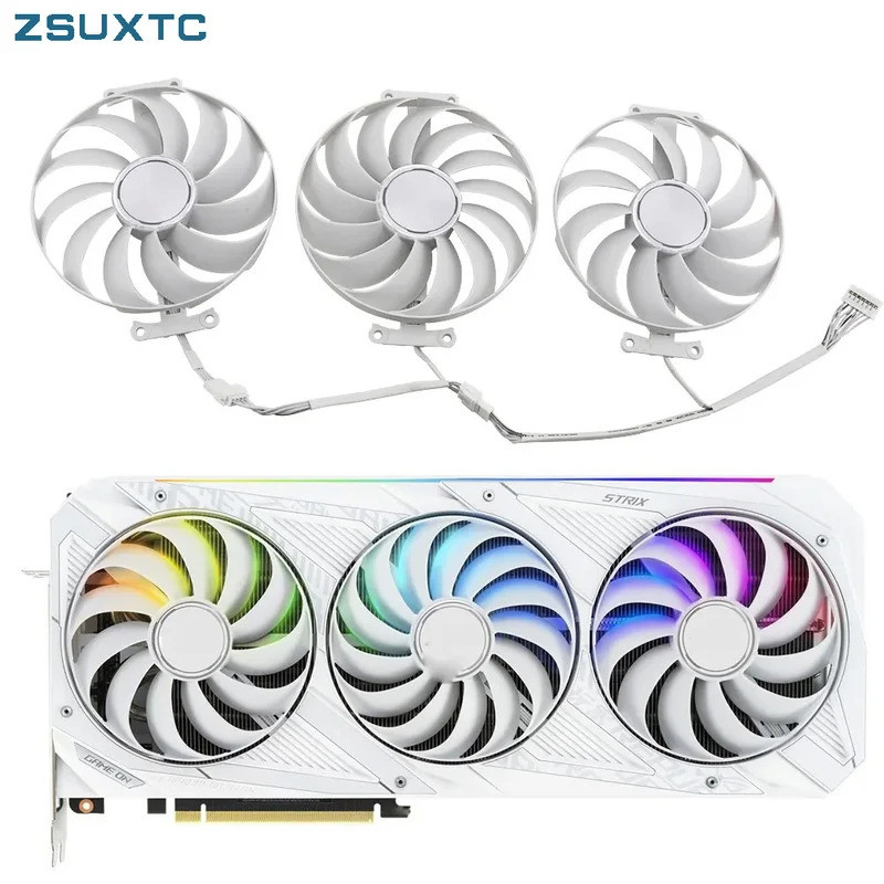 95 มม.CF1010U12S RTX3070 RTX3080 RTX3090 พัดลมกราฟิกสําหรับ ASUS ROG Strix RTX 3070 3080 Ti 3090 สีข