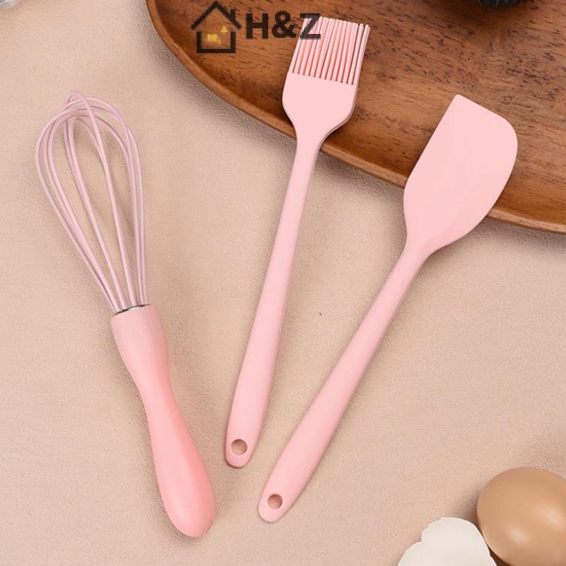 H & Z 3 ชิ้น/เซ็ตซิลิโคนเบเกอรี่ชุดเค้กครีมไม้พาย Scraper ครัวครัวเรือนไข่ Whisk บาร์บีคิวแปรงน้ํามั