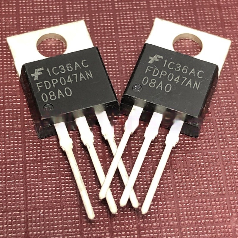 ((1 ชิ้น) ชิ้นส่วนอิเล็กทรอนิกส์ FDP047AN08AO พร้อมสต็อก MOS Field Effect Power Tube TO-220 75V 80A