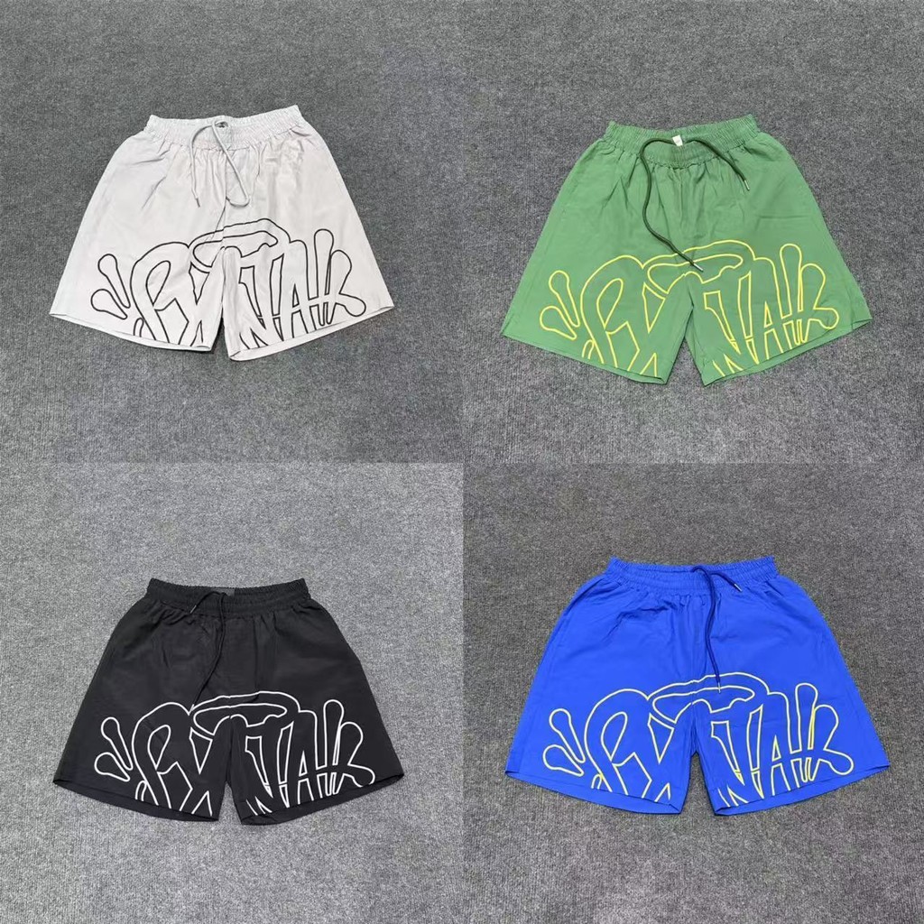 กางเกงขาสั้น Syna World สำหรับผู้ชายและผู้หญิง ทำจากผ้าฝ้ายแท้ ใส่สบายในฤดูร้อน