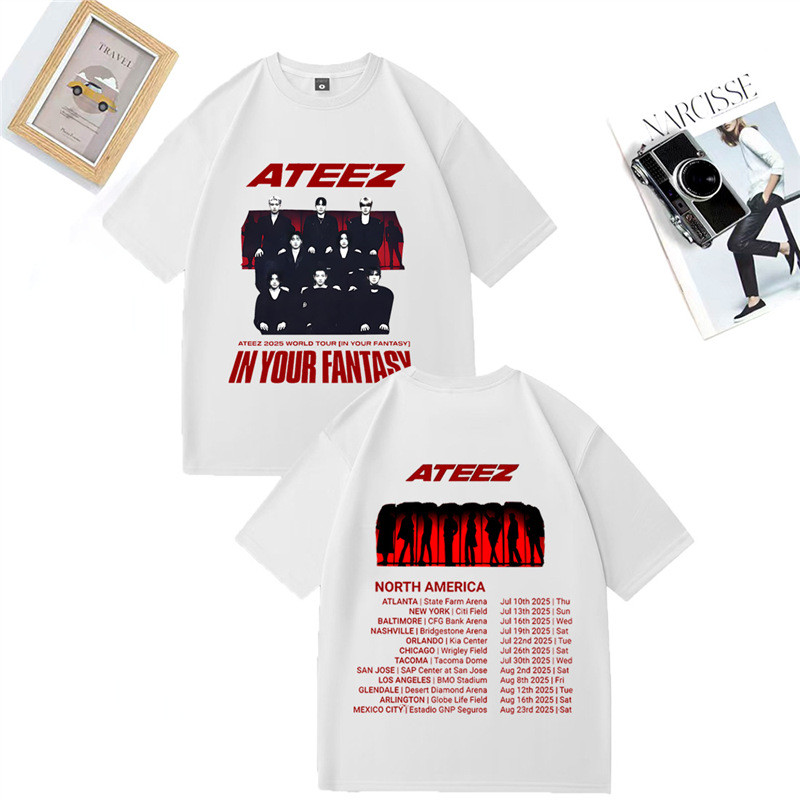 เสื้อ T-Shirt ใหม่สำหรับแฟนคลับ ATEEZ World Tour สไตล์ STREET HIP