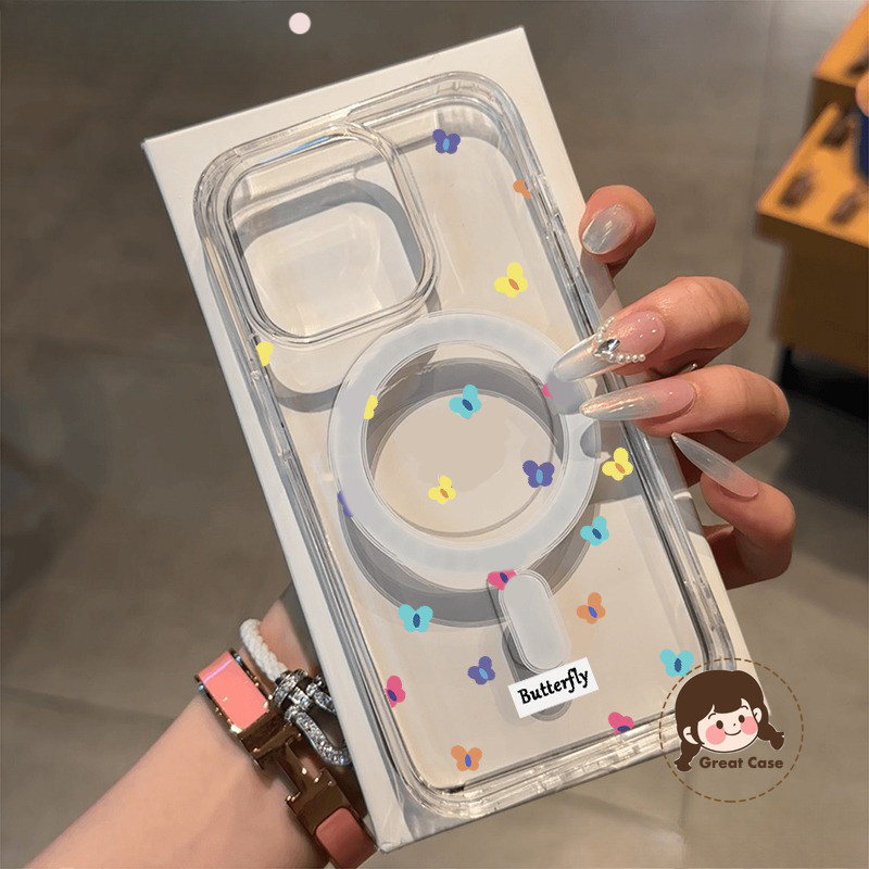 Clear Magnetic Wireless Chargerเคสโทรศัพท์สําหรับRealme GT7 GT7T GT6 GT6T GT5 GT3 240W GT2 GT Master