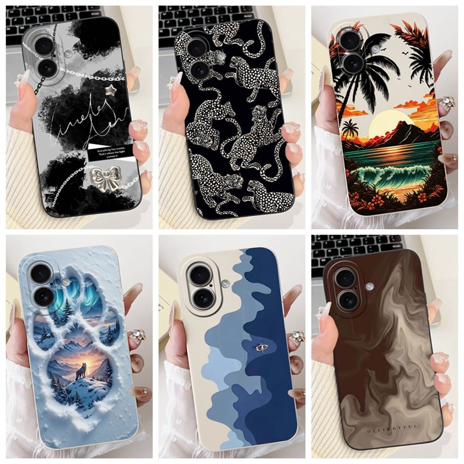 สําหรับ iPhone 17 17AIR กรณีซิลิโคนนุ่มแฟชั่นสไตล์สําหรับ iPhone17 17 Air กรณีกันชนเลนส์ป้องกัน Couq